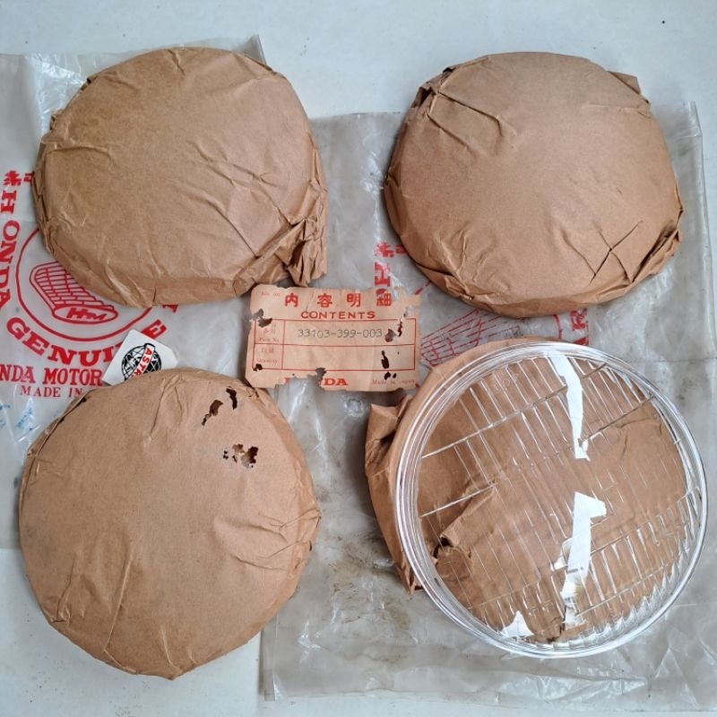 KACA LAMPU REFLEKTOR HONDA GL100 GL 100 BULAT ORI ORIGINAL NOS