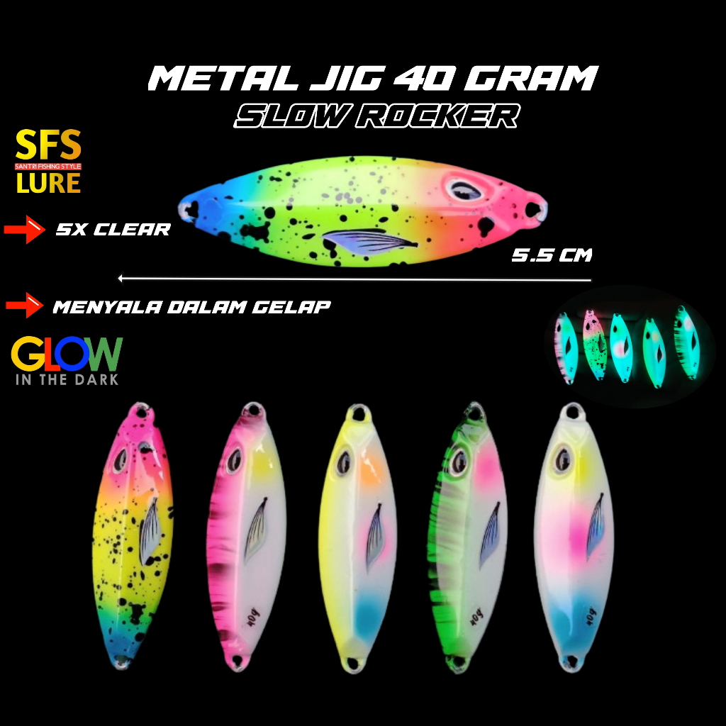 METAL JIG 40GRAM JIG 30GRAM JIG 20GRAM MICRO JIG SLOW ROCKER FUL GID METAL JIG 30GRAM KILLER UMPAN P