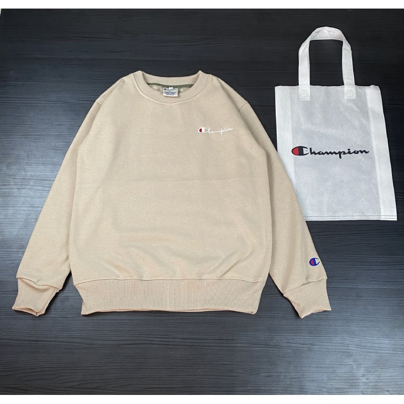 FUNNY Sweater Crewneck Unisex ChampionN Putih Krem N