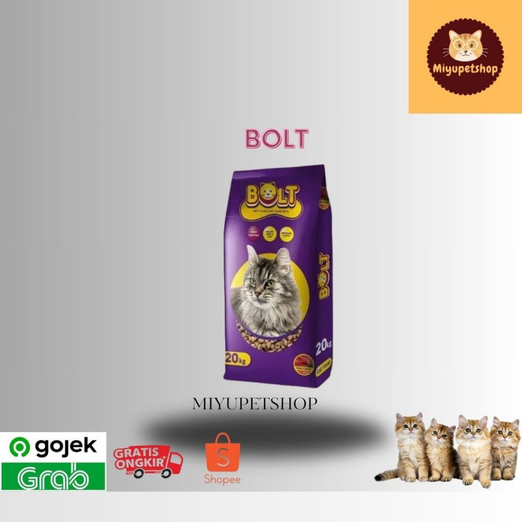 Bolt pakan kucing Repack 1 kg Ikan