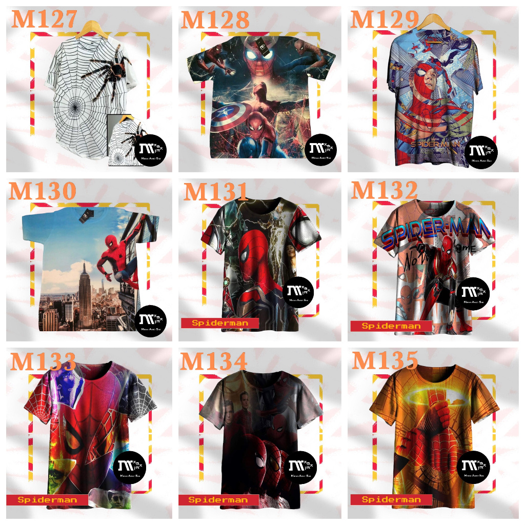 [DEWASA] Kaos T-Shirt Bangkok Full Print Superhero Marvel Spiderman M127