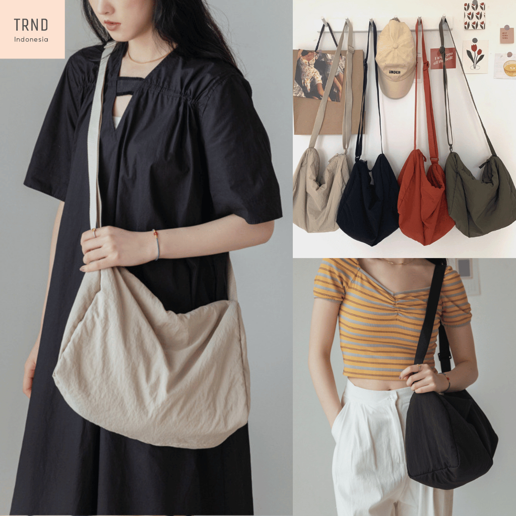 Tas Selempang Wanita Puffy Yuri Sling Bag Puffer Resleting Korean Style Muat Banyak SB018 YURI