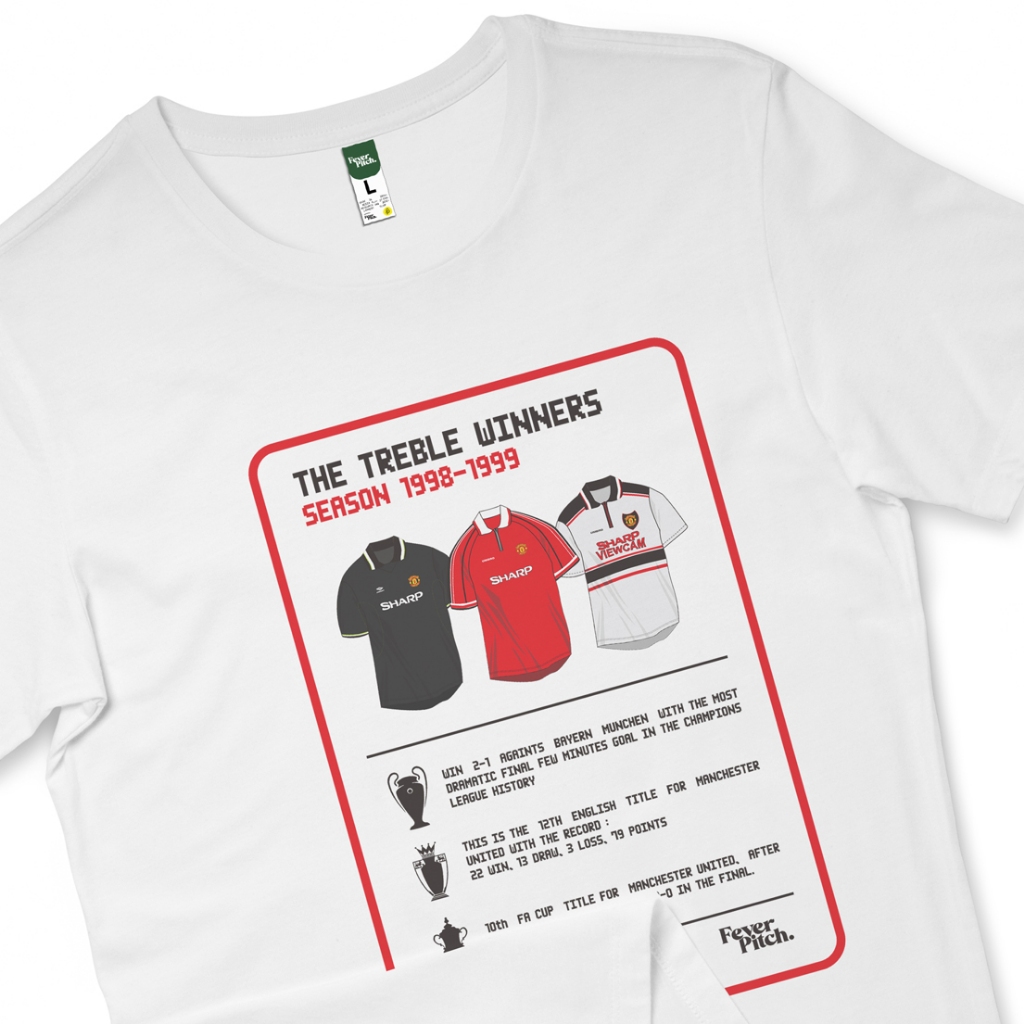 [FeverPitch] Kaos Manchester United Treble Winners 1999 White