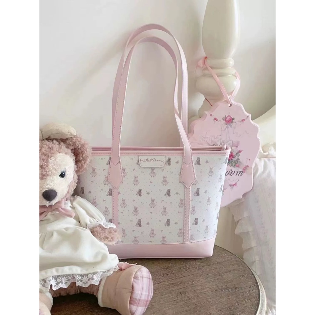 시크 — #TCC57 floral tote bag — import tas elegant trendy aesthetic cina hongkong china korean outfit wanita woman girl harajuku y2k acubi ins tote besar laptop kampus college