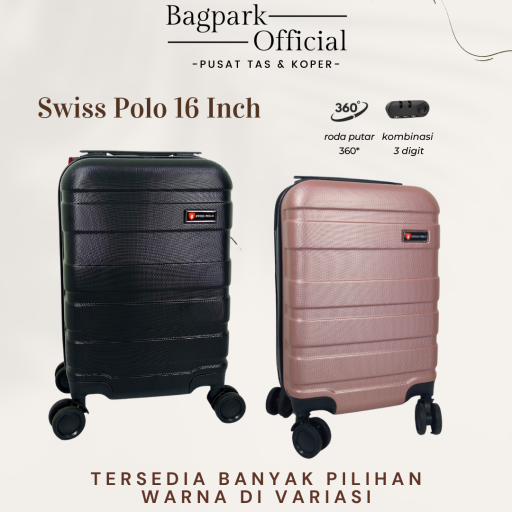 BAGPARK Koper Fiber Polo Just Koper 16 Inch / Koper Fiber Swiss Polo 16 Inch / Koper Cabin Size Swis