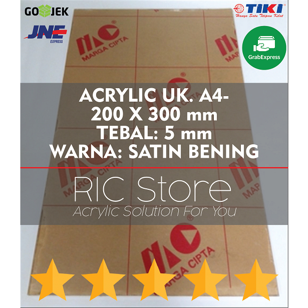 

Acrylic / Akrilik Lembaran Uk. A4 - 20X30 Tebal 5mm SATIN BENING SANDBLAST