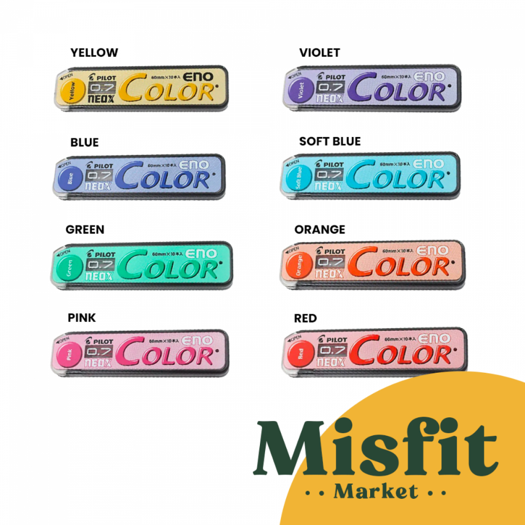 

D3W! Pilot REFILL Neox Color Eno Mechanical Pencil Lead 0.7 mm isi pensil Warna Warni