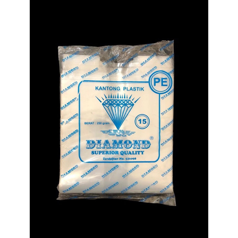 Kantong Kresek Bening PE Diamond Uk.15