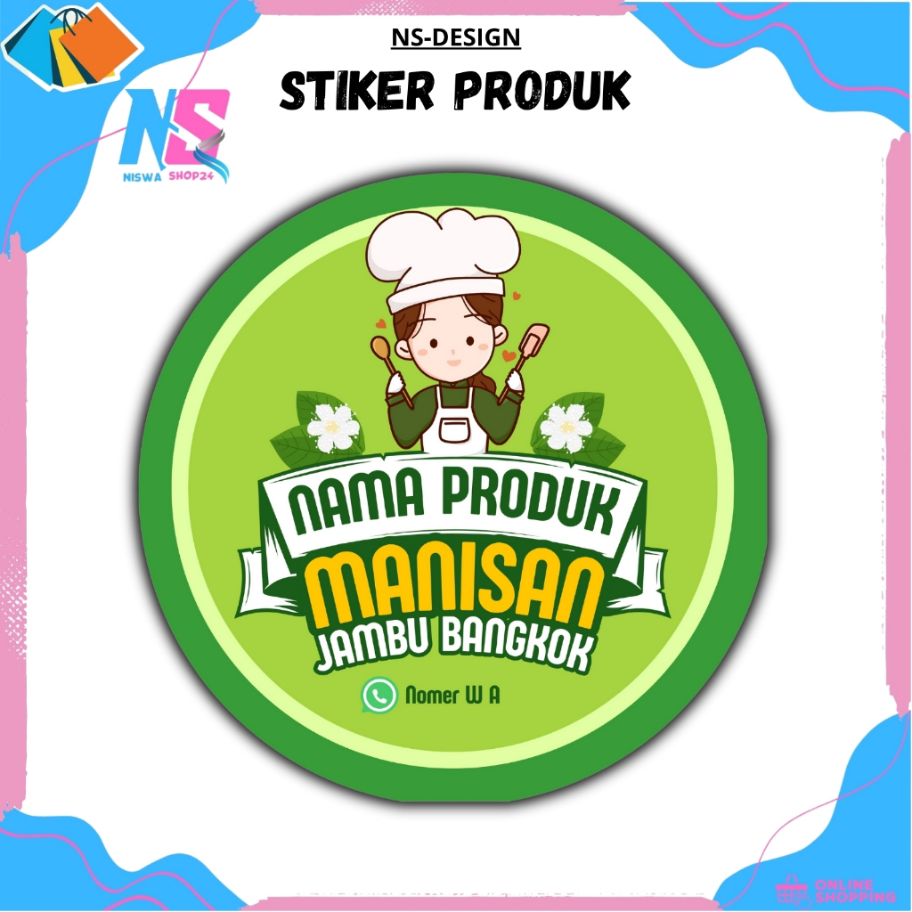 

Stiker produk kemasan makanan - cemilan gratis design - Stiker Label Makanan Custom - Sticker Label Makanan - Stiker Kemasan