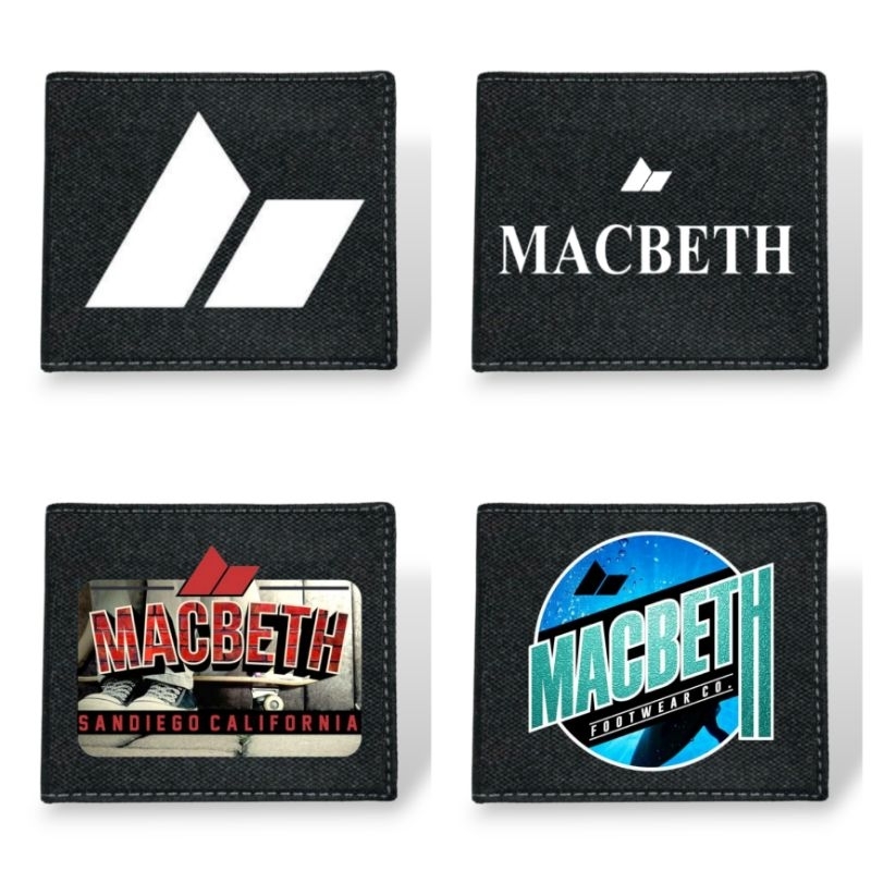 Dompet Kanvas Macbeth Distro Keren / Dompet Lipat Resleting Pria Logo Distro Macbeth Bahan 100%
