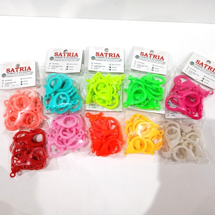 Kokot Udang Plastik 3,5cm / Pengait / Bahan Aksesoris Cantelan Gelang