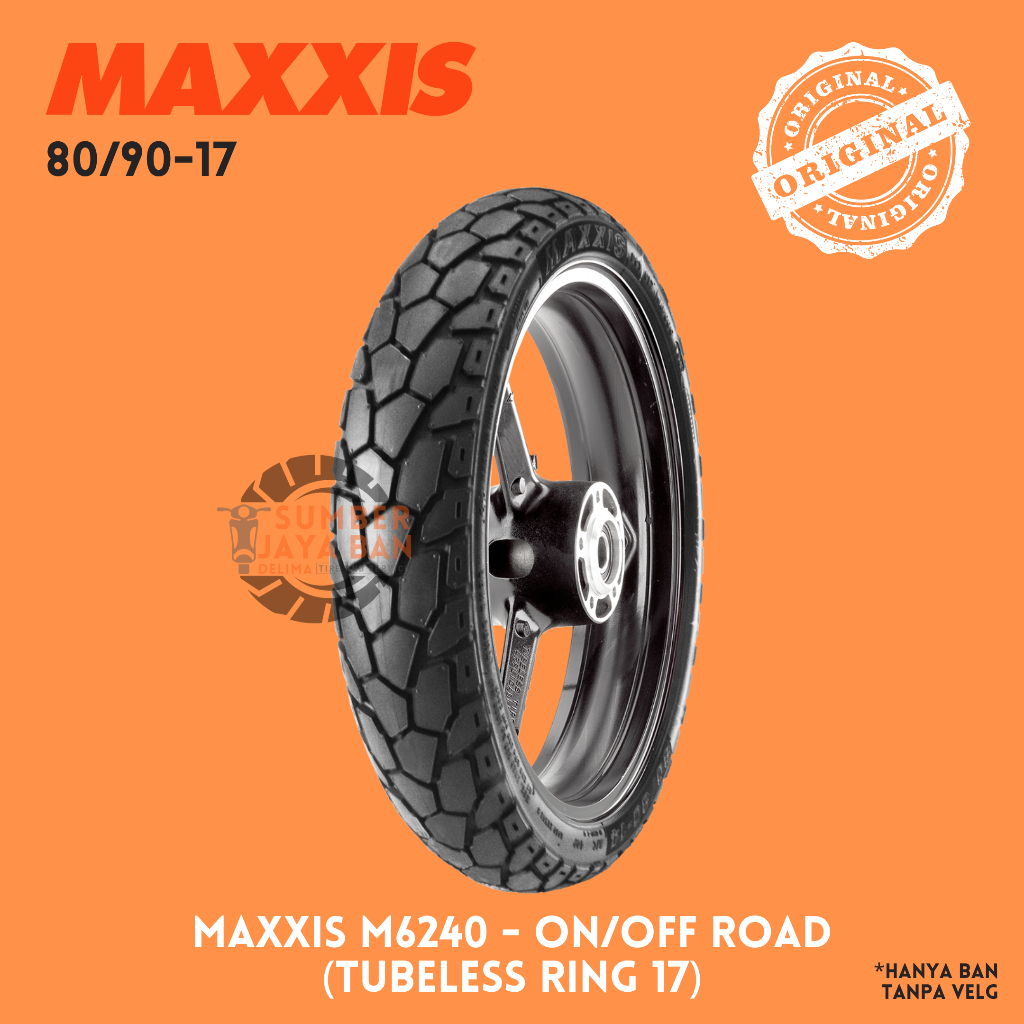 MAXXIS M6240 Tubeless Ring 17 80/90-17 Tubles Tubless 80/90