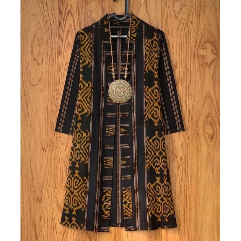 blazer tenun wanita - outer tenun wanita - kimono tenun wanita