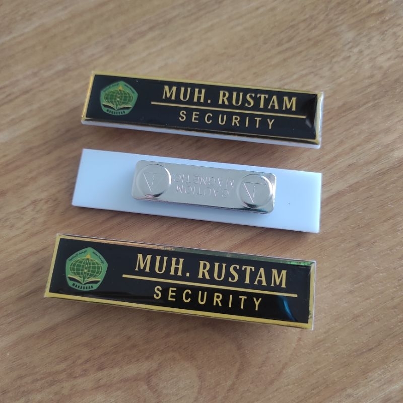 

nametag security / papan nama custom desain magnet