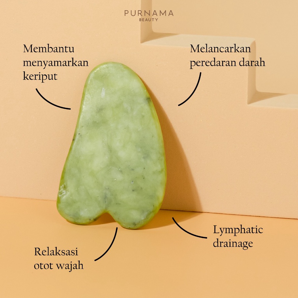 ART K98P Purnama Beauty Gua Sha  Jade Guasha Batu Jade Asli