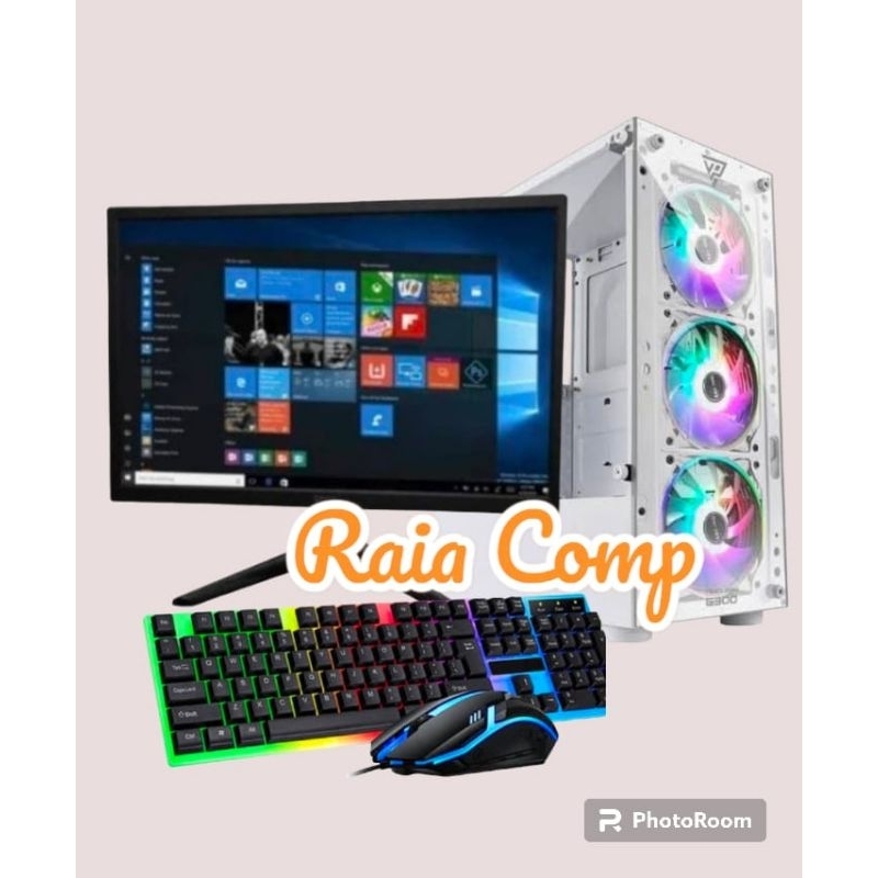 Pc gaming fullset AMD Ryzen 5 Ssd 1Tera Ram 64Gb LED 24 inci