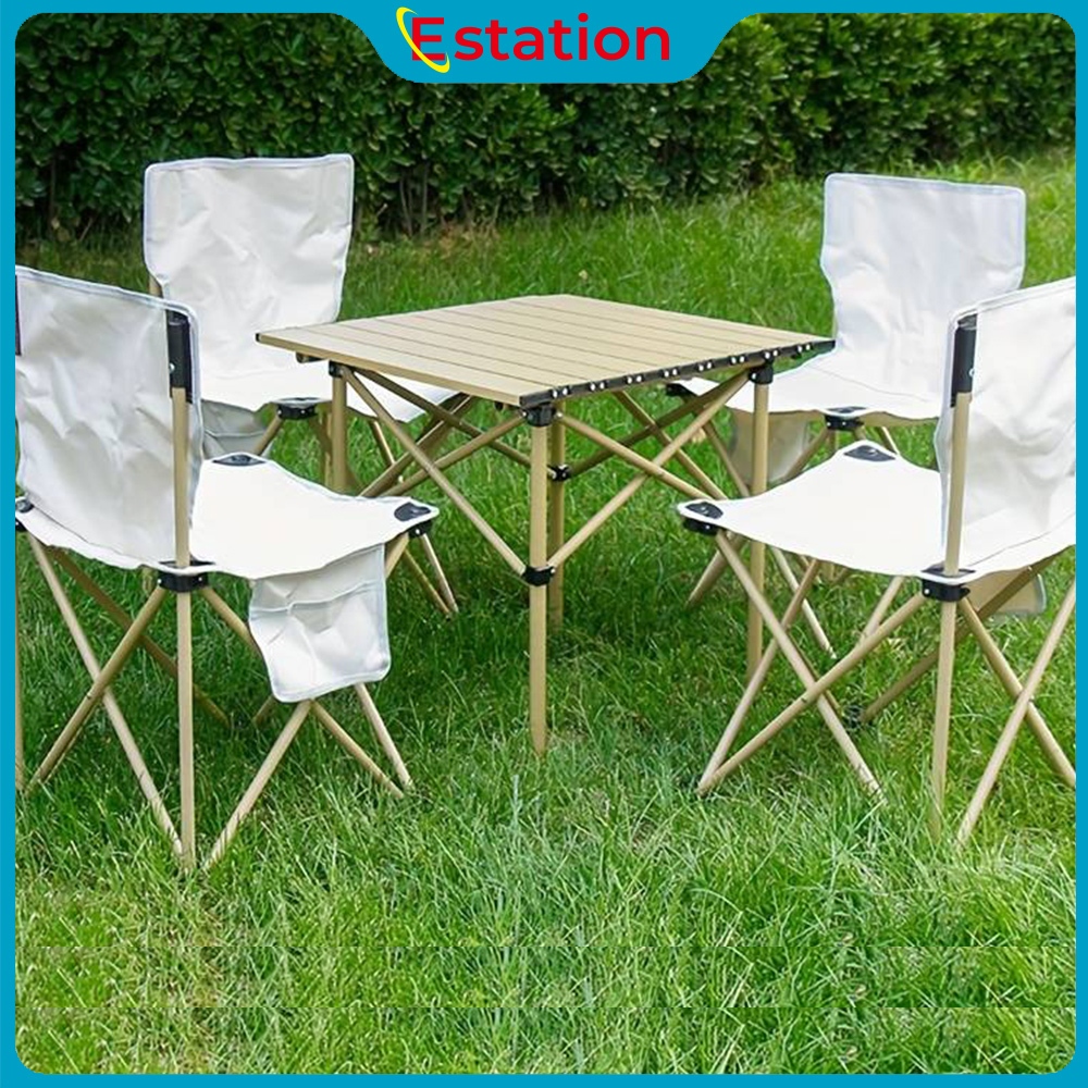 RB Estation - Meja Lipat Persegi Dan Kursi *2pcs Full Set / Meja Lipat Outdoor Kursi Lipat Camping