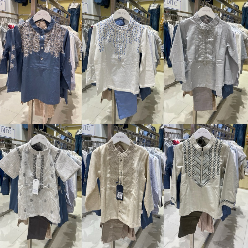 PITO DITO - Set Kemeja Koko Baju Muslim Anak Laki-Laki (2-14 Tahun)