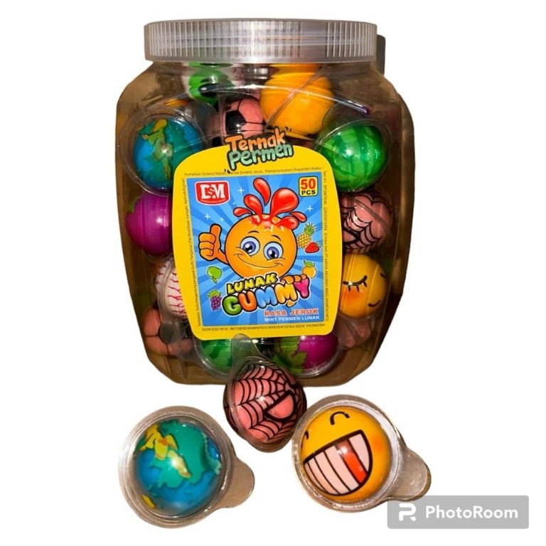 

Promo 1212 PERMEN BOLA LUNAK GUMMY TROLLY PERMEN JELLY HALAL TOPLES ISI 5