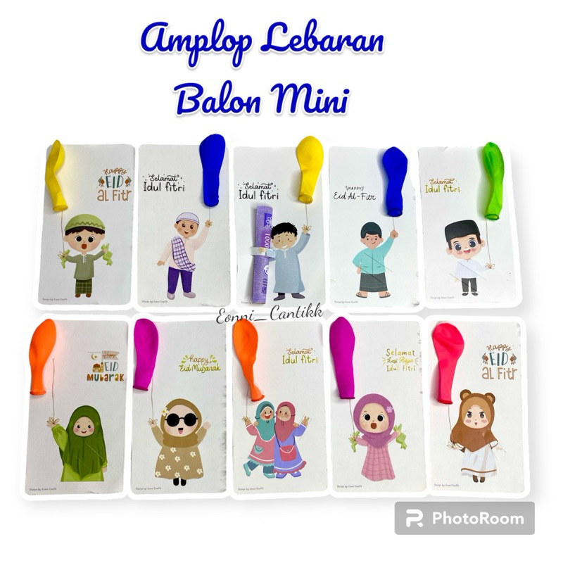 

Amplop lebaran peluk balon mini isi 20 lembar