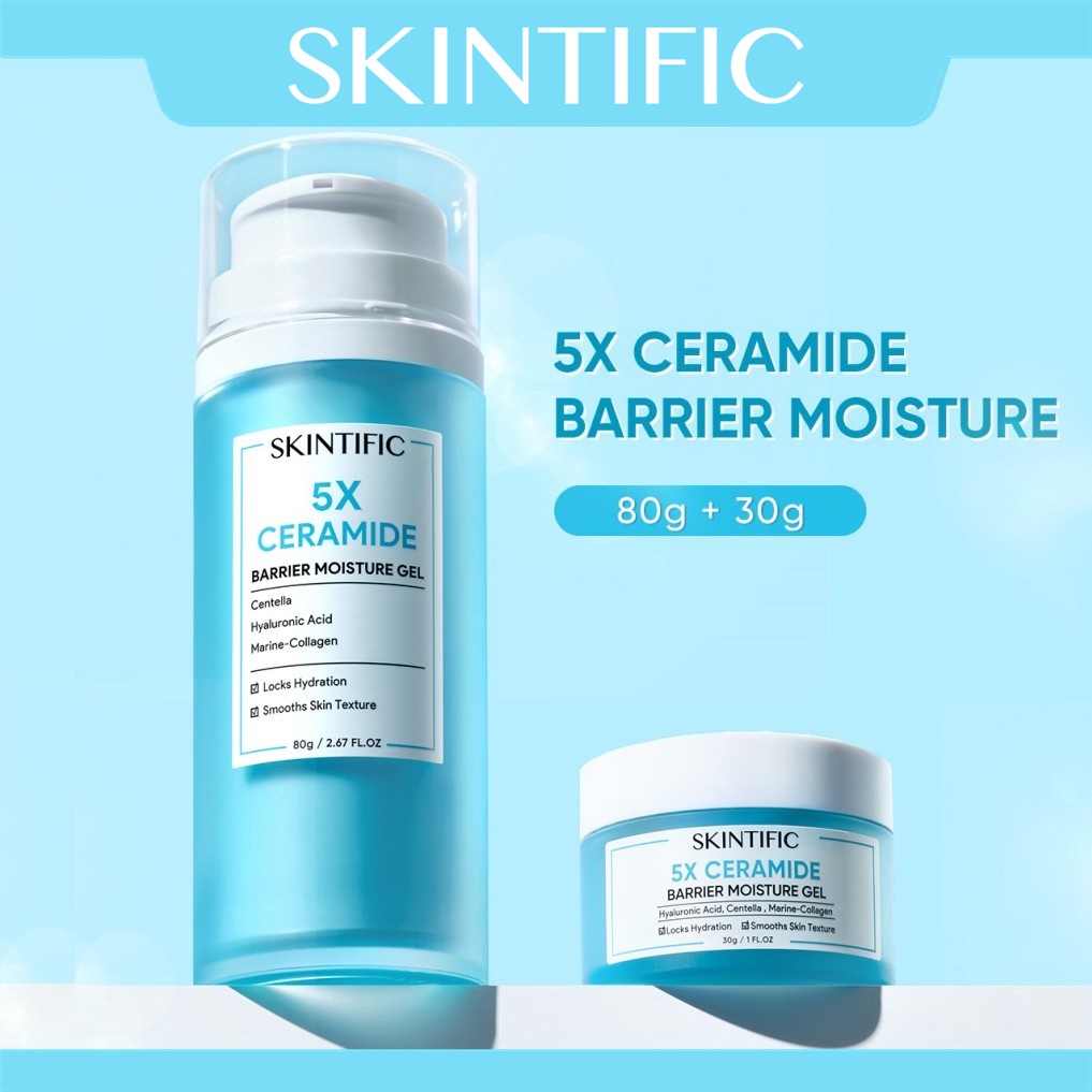 HEBOH BPOM 1 Ori 2PCS SKINTIFIC 5X Ceramide Barrier Repair Moisture Gel 3g Kulit Sensitif Skintific 