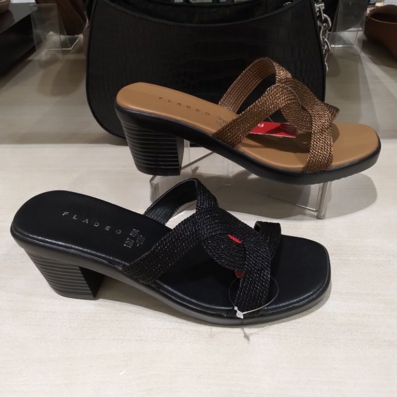 FLADEO NEW SANDAL HEELS HAK 7CM WANITA COMFORT & ORI SIZE 36-40