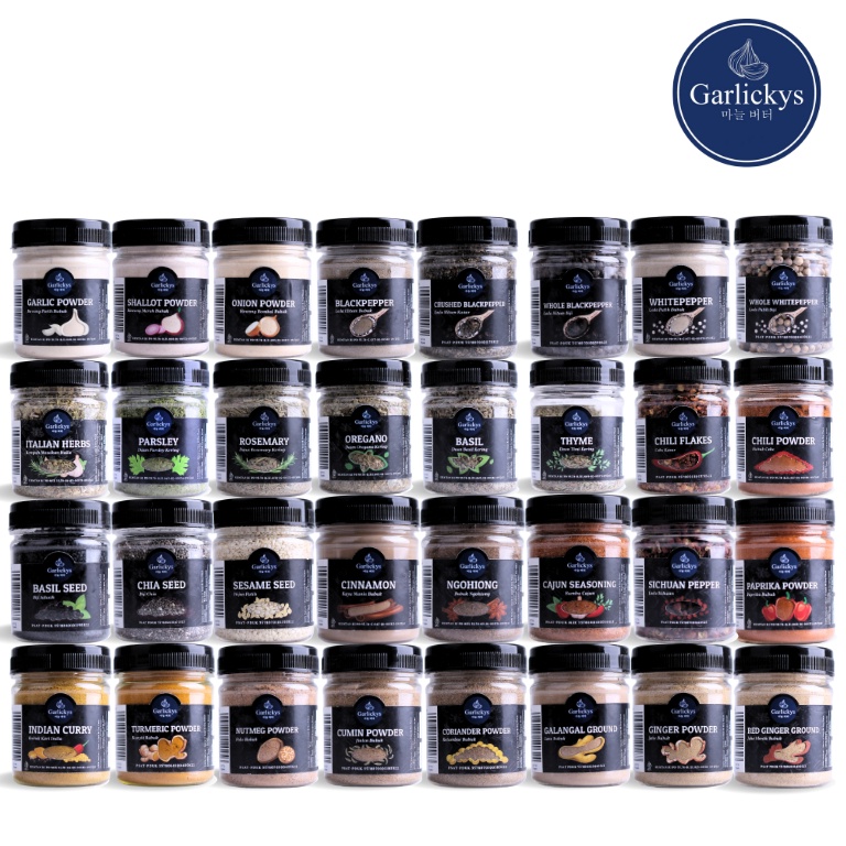 

Promo 66 GARLICKYS Rempah Bubuk Premium Bawang Putih Bombay Merah Bubuk Lada Hitam Putih Merica Bubuk Bubuk Ngohiong Halal Paprika Cabe Chili Cinnamon Kayu Manis Bubuk Powder Italian Herbs Seasoning Parsley Rosemary Thyme Basil Oregano Ginger Garlickys