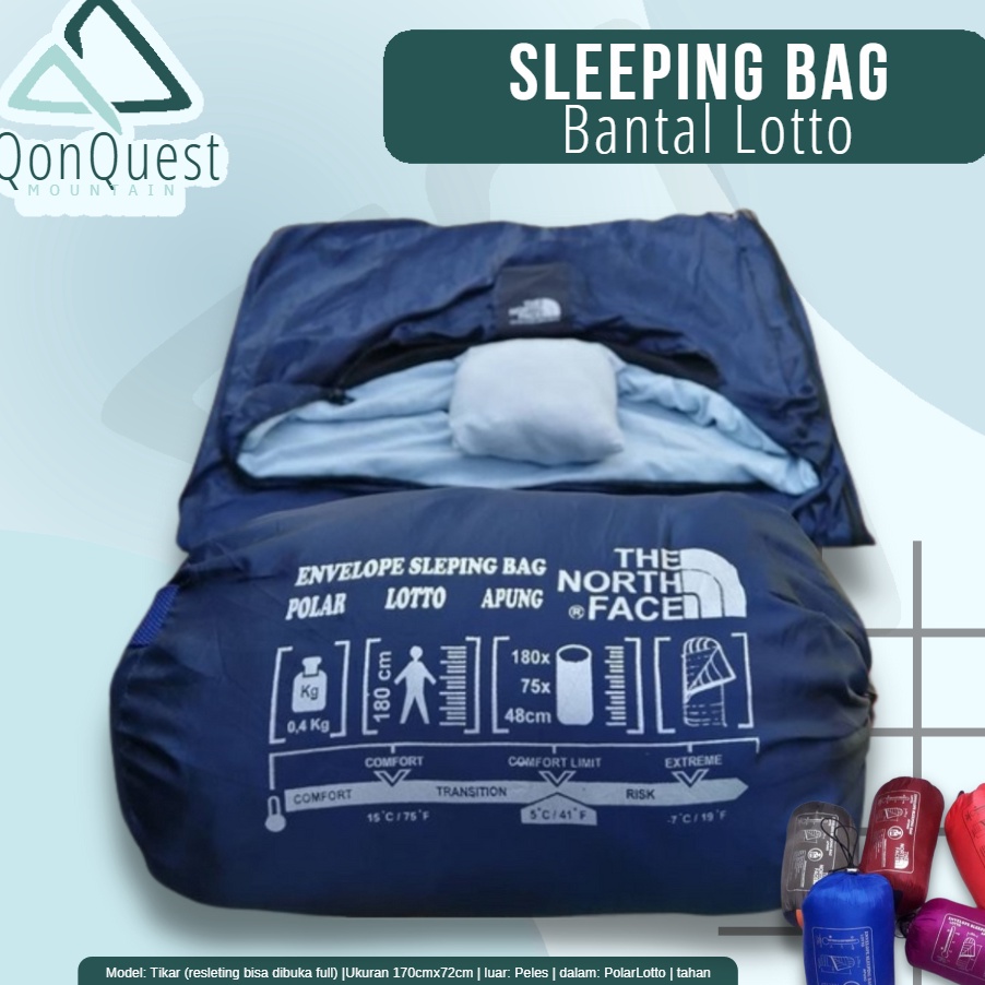 Segera Dapatkan COD Sleeping bag  bantal  polar  LOTTO  kantong tidur  sleping bag  sleeping bag ana