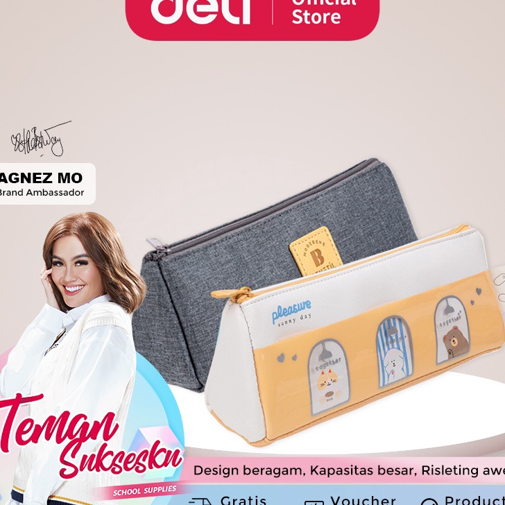 

READY STOK Deli Pencil Pouch Tempat Pensil Penyimpanan Besar