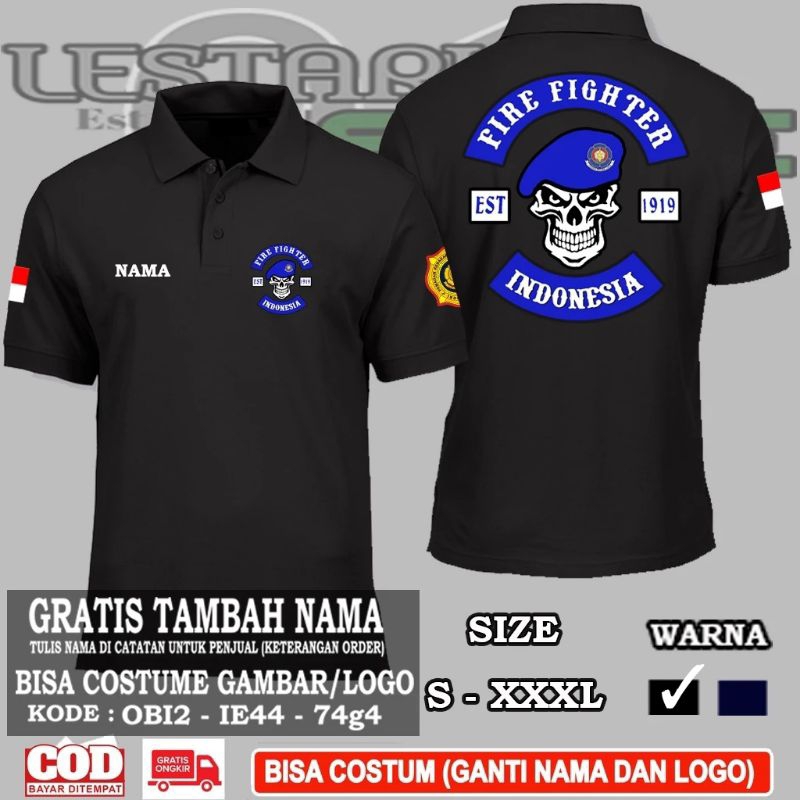 KAOS KERAH PEMADAM KEBAKARAN FIRE FIGHTER INDONESIA - Kaos kerahhh FIRE FIGHTER INDNESIA