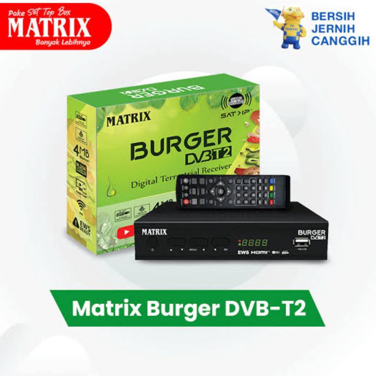 GROSIR Set Top Box Matrix Burger  TV LED LCD Receiver TV  STB Digital HD SNI Terkini