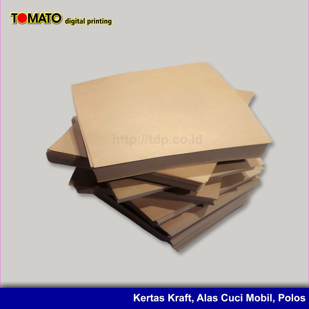 Kertas Kraft Coklat 125 GSM 30 X 40 / Alas Kaki Cuci Mobil Polos