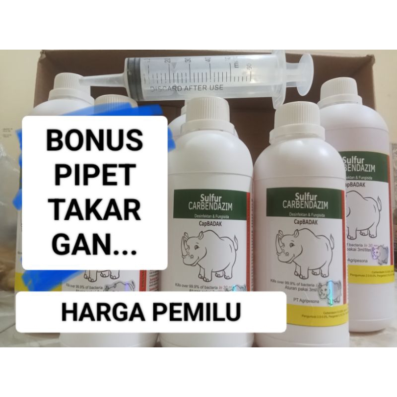 DISINFEKTAN CAPA BADAK 1 LITER , SULFUR CARBENDAZIM