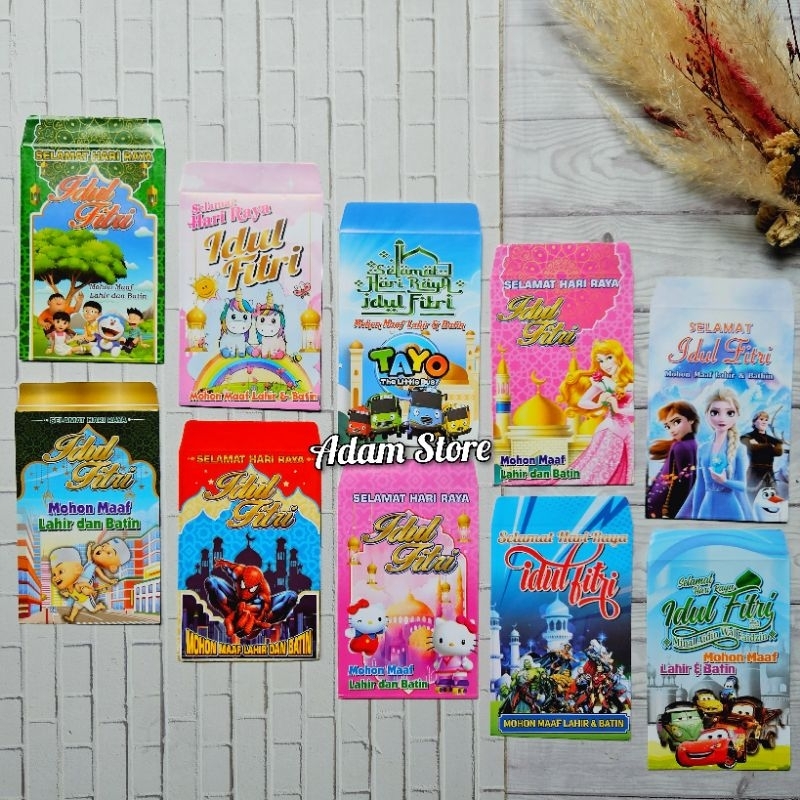 

Amplop lebaran ampau lebaran Karakter DF isi 80 lembar Mix 8 gambar