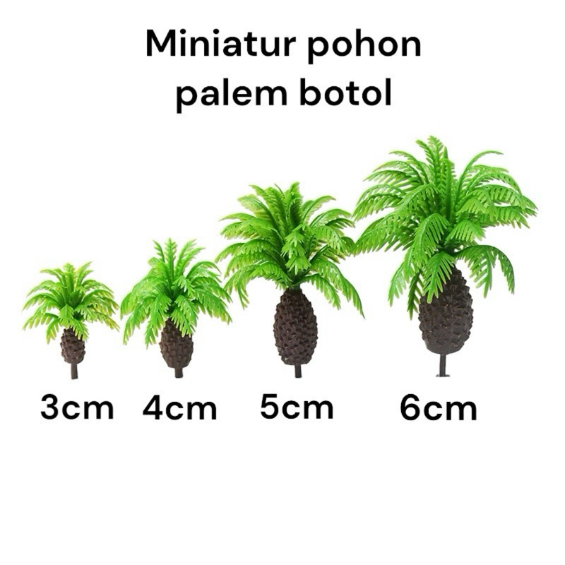 Miniatur pohon palem botol / Maket pohon palem botol