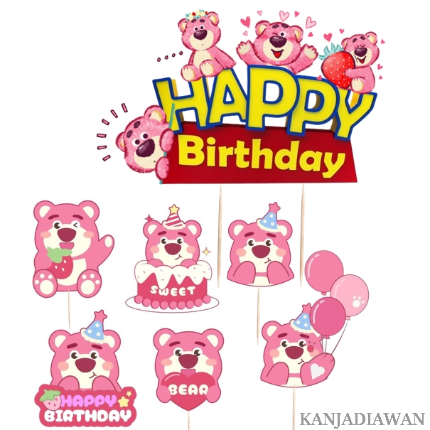 Topper Lotso Sanrio Topper Cake CUSTOM Topper Karakter Kartun Doraemon Tusukan Kue Ulang Tahun Birth
