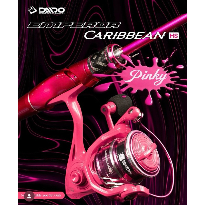 Joran Reel Daido Emperor Caribbean HS SET PINKY spesial Valentine