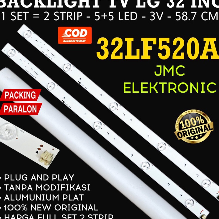 TERDAHSYAT BACKLIGHT TV LED LG 32 INC 32LF52 32LF52A 32LF LAMPU LED BL LG 32 INCH 32IN 5K 3V