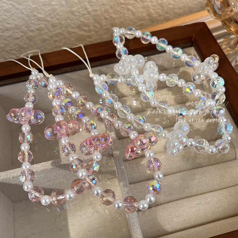 [CUCI GUDANG] SHINY COLORFUL REEVE BEADS PHONE STRAP TALI HANDPHONE GANTUNGAN HP MANIK-MANIK MANIK R