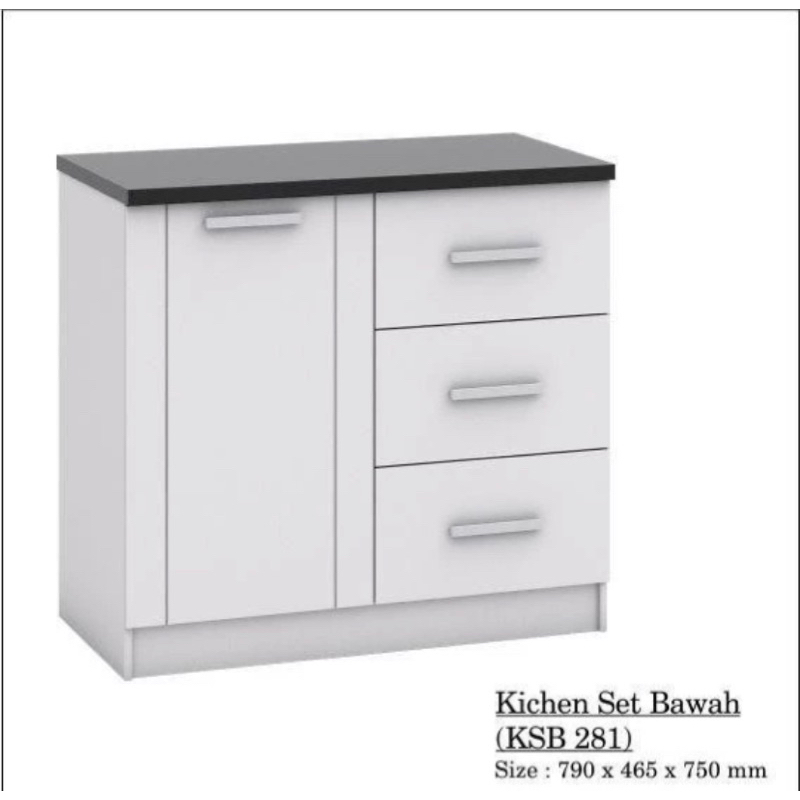 RAK DAPUR LEMARI DAPUR RAK PIRING RAK SERBAGUNA LEMARI MINIMALIS RAK PENYIMPANAN KITCHEN SET BAWAH 2