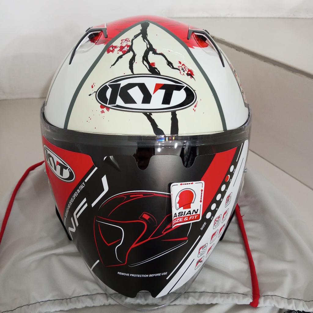 Helm KYT NFJ Xavi Sakura Original | Helm Half Face