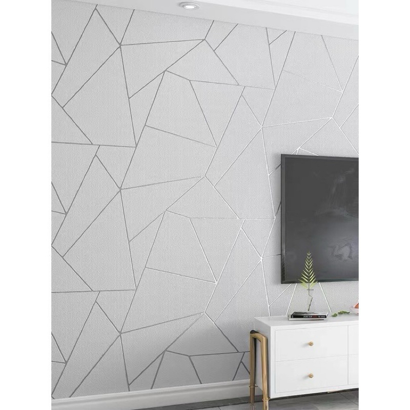 WALLPAPER / STICKER DINDING ABU GEOMETRI