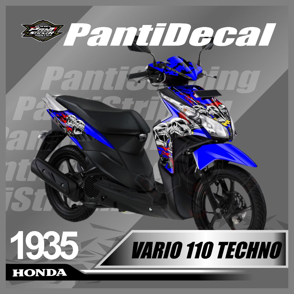 skotlet Decal Motor Vario 110 TECHNO Fullbody VIRAL Custom all - Sticker Motor vario 110 variasi Des