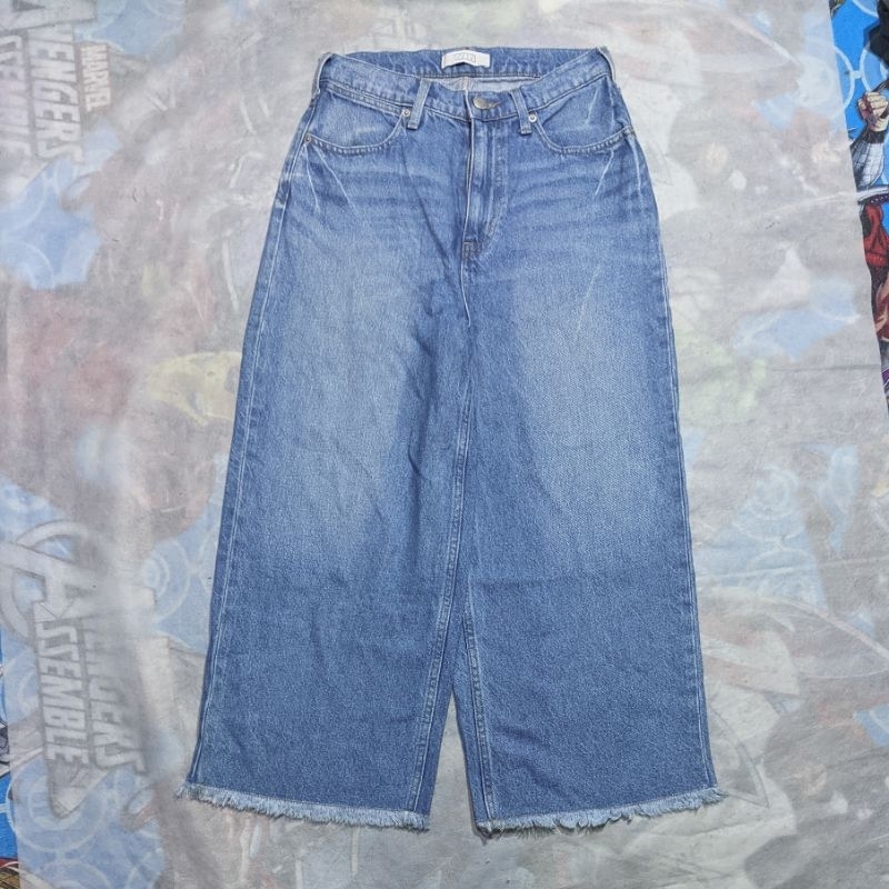 Celana Panjang Longpants Jeans Baggy Lowrys Farm Light Blue Fading Original Second Preloved #CJ190
