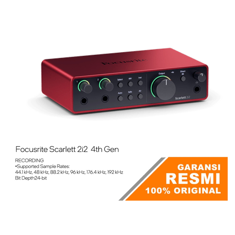 Focusrite Scarlett 2i2 4TH USB AUDIO INTERFACE SOUNDCARD NEW ORIGINAL