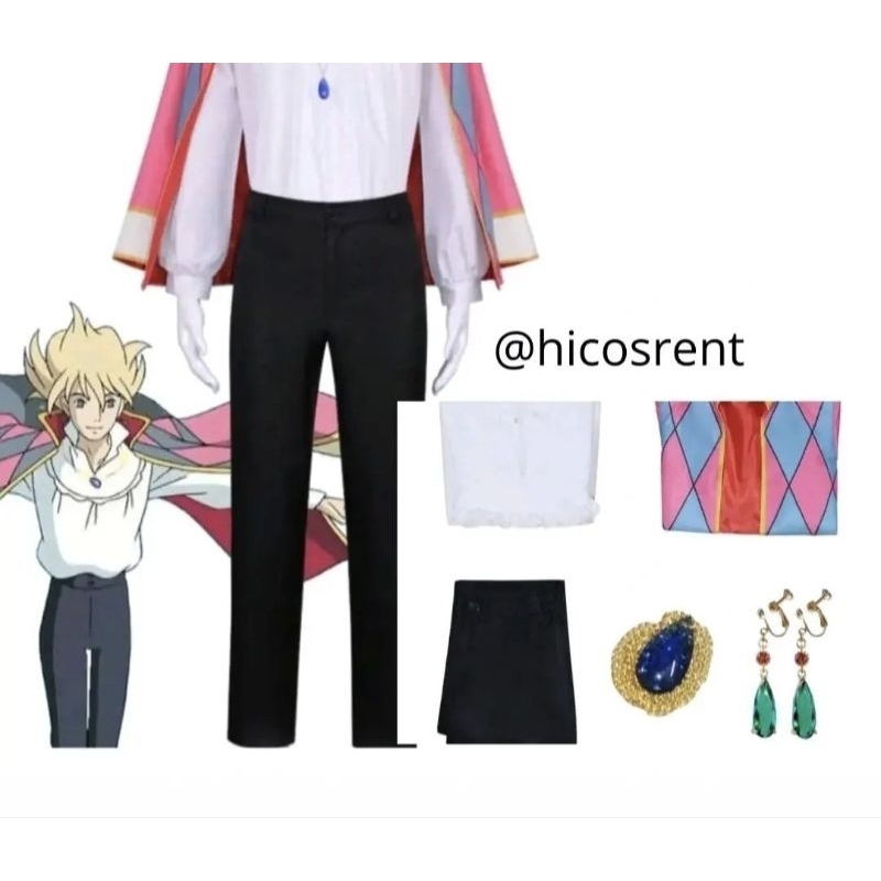 Second [READY] Fullset- Kostum dan Wig Howl Moving the castle Costume Cosplay