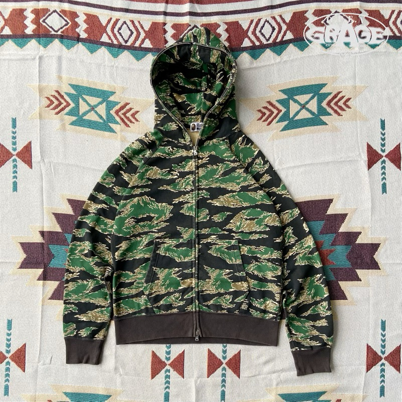 Pullover Boxy Fit Bape Hidden Logo Tiger Stripe not work jacket varsity