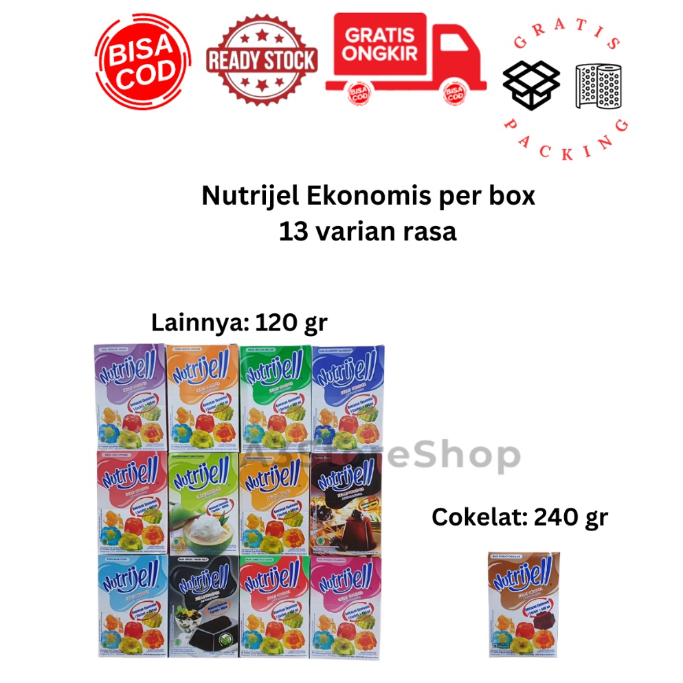 

BAYAR DITEMPAT Nutrijel Ekonomis per box Nutrijell jeli agar agar COD
