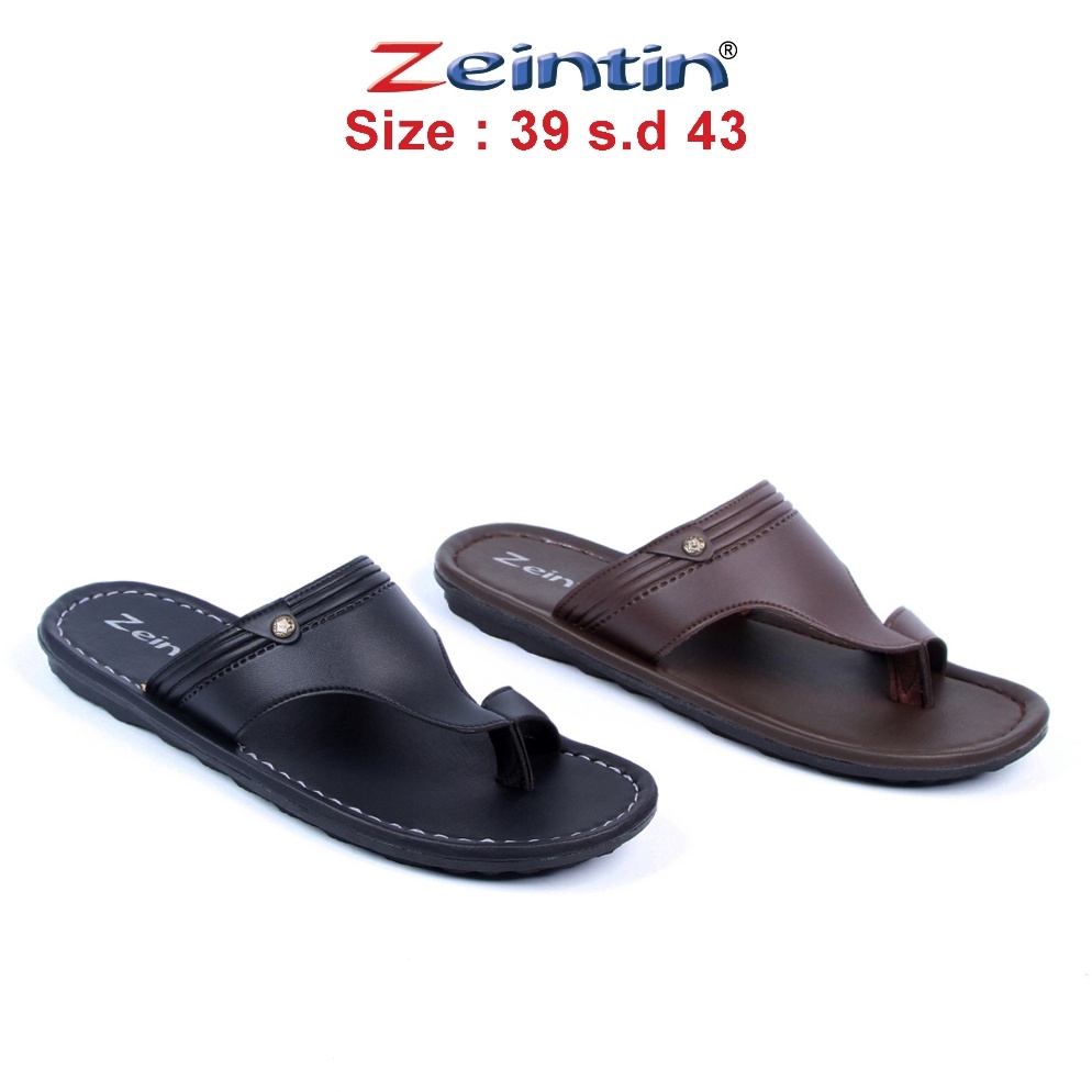 Swip up Zeintin  Sandal Pria Zeintin  Bahan Kulit Sintetis  Fashion Pria Sandal Pria Sendal Selop Se