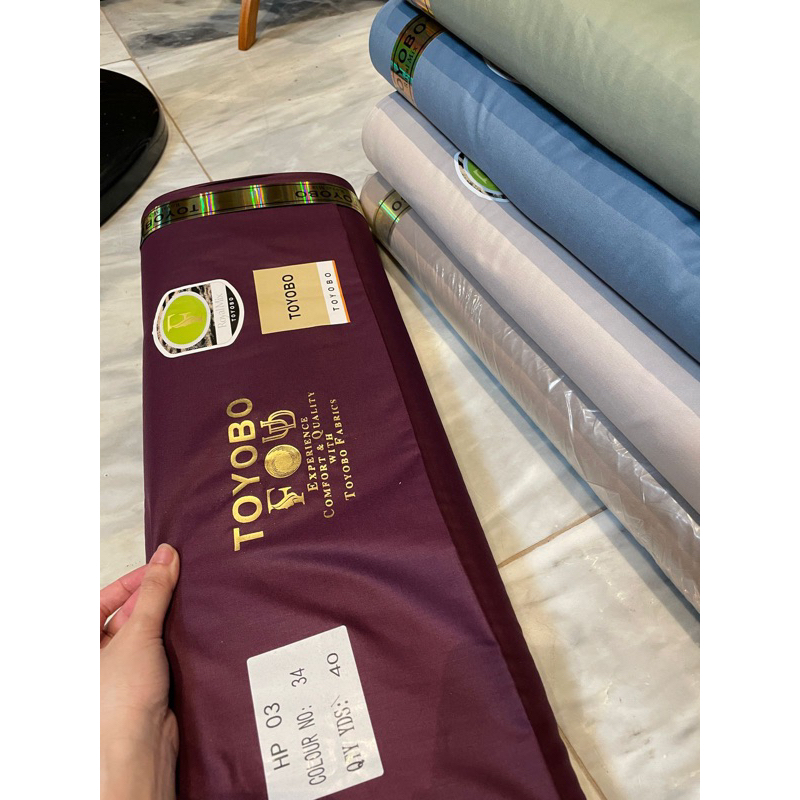 1/2 Meter Kain Katun Toyobo Royal Mix RM/ Kain Toyobo / Bahan Gamis, Dress, Tunik Warna Merah Tua Bu